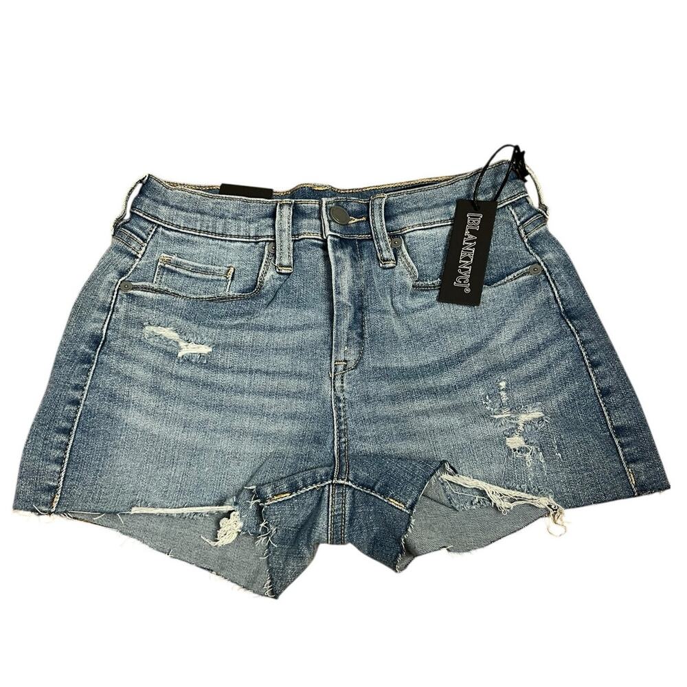Blank NYC NWT The Essex Classic Cut Off Stretch Shorts Size 25